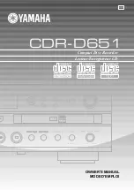 Предварительный просмотр 1 страницы Yamaha CDR-D651 Owner'S Manual