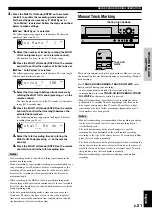 Preview for 23 page of Yamaha CDR-HD1000 Owner'S Manual