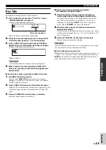 Preview for 249 page of Yamaha CDR-HD1000 Owner'S Manual