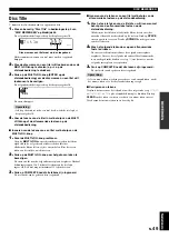 Preview for 447 page of Yamaha CDR-HD1000 Owner'S Manual