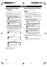 Предварительный просмотр 78 страницы Yamaha CDR-HD1500 Owner'S Manual