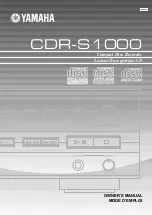 Yamaha CDR-S1000 Owner'S Manual предпросмотр