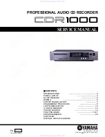 Yamaha CDR1000 Service Manual preview