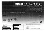 Yamaha CDV-1000 Owner'S Manual preview