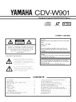 Yamaha CDV-W901 Owner'S Manual preview