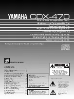 Yamaha CDX-470 Owner'S Manual preview