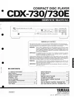 Preview for 1 page of Yamaha CDX-730 Service Manual