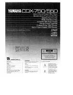 Yamaha CDX-750 User Manual preview