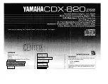 Yamaha CDX-820 Owner'S Manual preview