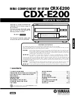 Yamaha CDX-E200 Service Manual preview