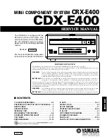 Yamaha CDX-E400 Service Manual preview