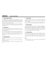 Предварительный просмотр 2 страницы Yamaha CHH920 Owner'S Manual