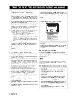 Preview for 2 page of Yamaha CinemaStation AVC-S30 Owner'S Manual