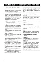 Preview for 2 page of Yamaha CinemaStation DVD-S30 Owner'S Manual