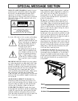 Предварительный просмотр 2 страницы Yamaha Clavinova CLP-115 Owner'S Manual