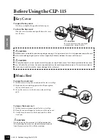 Предварительный просмотр 10 страницы Yamaha Clavinova CLP-115 Owner'S Manual