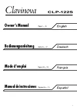 Yamaha Clavinova CLP-122S Owner'S Manual предпросмотр