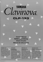 Предварительный просмотр 1 страницы Yamaha Clavinova CLP-133 Owner'S Manual