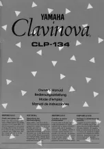 Предварительный просмотр 1 страницы Yamaha Clavinova CLP-134 Owner'S Manual