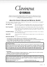 Предварительный просмотр 5 страницы Yamaha Clavinova CLP-175 Owner'S Manual