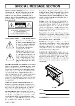 Предварительный просмотр 2 страницы Yamaha Clavinova CLP-220 Owner'S Manual