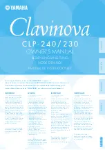 Preview for 1 page of Yamaha Clavinova CLP-240 (Spanish) Manual De Instrucciones