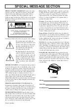 Preview for 2 page of Yamaha Clavinova CLP-265GP Owner'S Manual