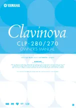 Yamaha Clavinova CLP-270 Owner'S Manual предпросмотр