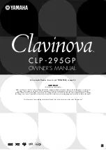 Yamaha Clavinova CLP-295GP Owner'S Manual предпросмотр