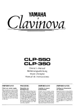 Yamaha Clavinova CLP-350 Owner'S Manual предпросмотр