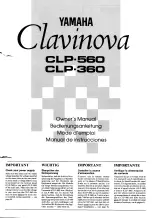 Preview for 1 page of Yamaha Clavinova CLP-360 Owner'S Manual