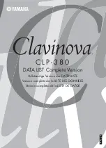 Yamaha Clavinova CLP-380 Data List preview