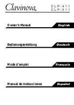 Предварительный просмотр 3 страницы Yamaha Clavinova CLP-411 Owner'S Manual
