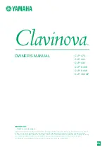 Yamaha Clavinova CLP- 430 Owner'S Manual preview