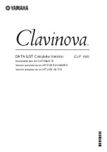 Предварительный просмотр 1 страницы Yamaha Clavinova CLP-480 Data List