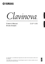 Preview for 1 page of Yamaha Clavinova CLP-525 Owner'S Manual