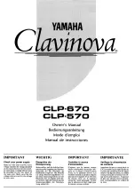 Yamaha Clavinova CLP-570 Owner'S Manual предпросмотр