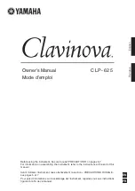 Предварительный просмотр 1 страницы Yamaha Clavinova CLP-625R Owner'S Manual