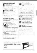 Предварительный просмотр 9 страницы Yamaha CLAVINOVA CLP- 645 Owner'S Manual