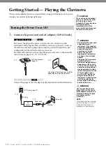 Предварительный просмотр 14 страницы Yamaha CLAVINOVA CLP- 645 Owner'S Manual