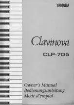 Yamaha Clavinova CLP-705 Owner'S Manual предпросмотр