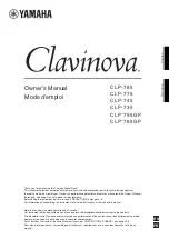 Preview for 1 page of Yamaha Clavinova CLP- 785 Owner'S Manual