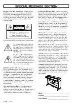 Предварительный просмотр 2 страницы Yamaha Clavinova CLP-910 Owner'S Manual