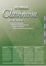 Предварительный просмотр 1 страницы Yamaha Clavinova CLP-920 Owner'S Manual