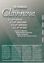 Yamaha Clavinova CLP-930 Owner'S Manual предпросмотр