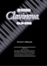 Yamaha Clavinova CLP-955 Owner'S Manual предпросмотр