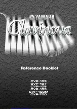 Yamaha Clavinova CVP-103 Reference Booklet preview