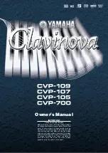 Yamaha Clavinova CVP-105 Owner'S Manual preview