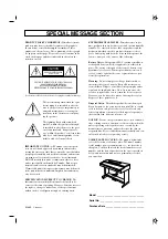 Предварительный просмотр 2 страницы Yamaha Clavinova CVP-202 Owner'S Manual