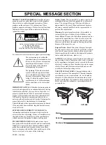 Предварительный просмотр 2 страницы Yamaha Clavinova CVP-208 Owner'S Manual